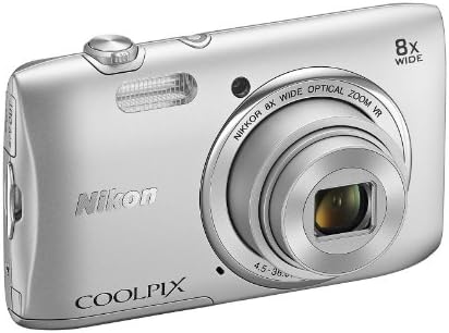 Цифров фотоапарат Nikon COOLPIX S3600 с резолюция от 20,1 Mp с 8-кратно увеличение NIKKOR и видео резолюция 720p HD (сребрист)