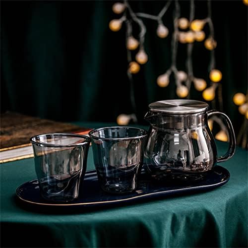 Чайник от устойчиви на топлина Стъкло FEER, Скандинавски Чай, Цветя Кана, Домакински Чаша за Следобеден чай, Пълен Набор от Цветя от Чаено Сервиза