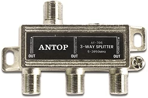 ANTOP 3-Лентов Антена Коаксиален газа, газа телевизионен сигнал 2 Ghz - 5-2050 Mhz - Радиочестотни сплитер с ниски загуби