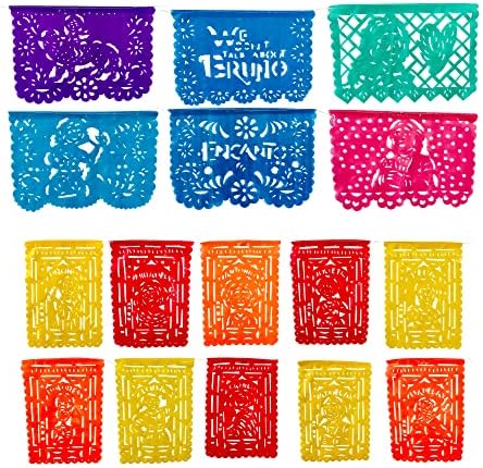 TexMex Fun Stuff - Мексикански банер Papel Picado с религиозната тематика Encanto, комплект от 4 пластмасови рекламни