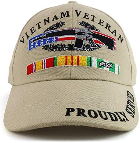 Ветеран от Виетнам бойни действия Armycrew Вышил Военна Памучна бейзболна шапка