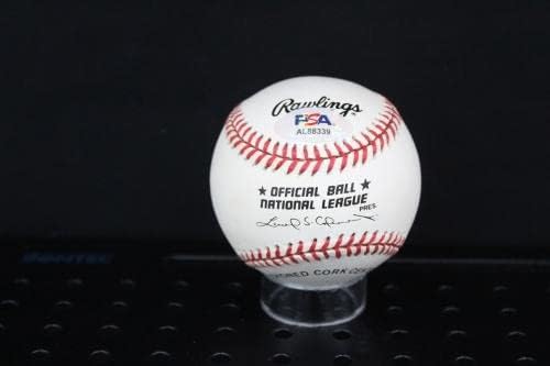 Ханк Аарон Подписа Бейзболен автограф Auto PSA/DNA AL88339 - Бейзболни топки с Автографи