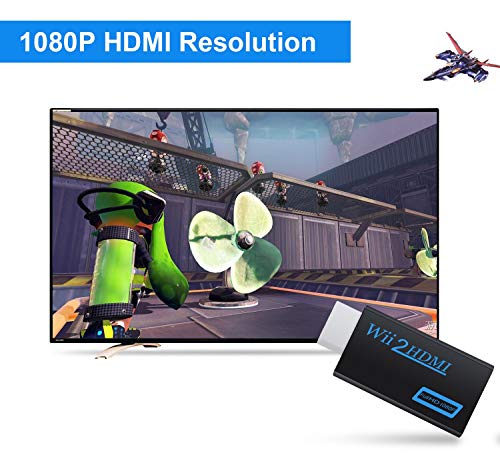 Конвертор Postecks Wii към HDMI Адаптер 1080P Full HD формат NTSC/PAL, Wii 2 HDMI конектор 3.5 мм, поддръжка на HD-tv,