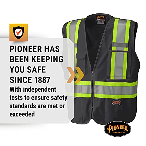 Защитна жилетка Pioneer Hi-Vis – Светоотражающая лента StarTech – Отстегивающийся, дишащи, с 4 джоба – Различни цветове