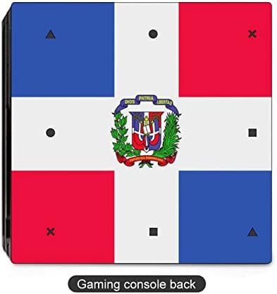 Стикер с флага на Доминиканската Република за по-тънка конзола PS-4 и контролер, защитно покритие с пълна обвивка, която