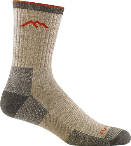 Darn Tough (Стил №1466, мъжки походный чорап от мериносова вълна Micro Crew с Подложка от Овесено брашно, Голям