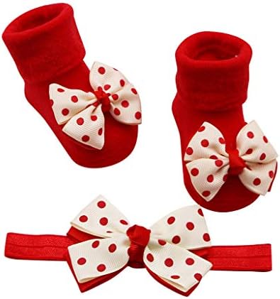 Детски Чорапи за бебета + 1 бр. колан за Коса, нескользящие Чорапи За Малки Момичета, Детски Високи Чорапи За Момчета