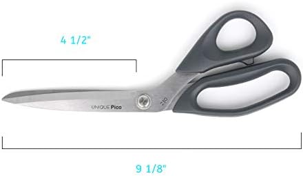 DREAMSTITCH Уникални Портновские ножици PICO 9 инча Премиум-клас от тежка рамка многоцелеви неръждаема стомана (420J2) За шиене на Платове, Кожи, шивашка Ножица с мека дръжка,