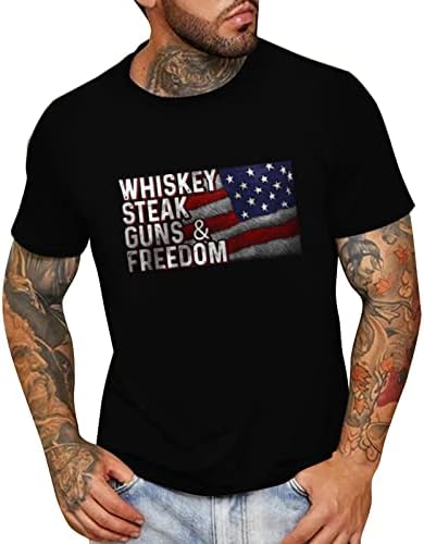 XXBR, патриотични мъжки тениски с къс ръкав, Летни Ежедневните Свободни Основни тениски с кръгло деколте и принтом Американския флаг в Ретро стил
