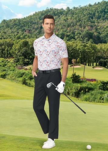 Мъжки ризи с къси ръкави за голф Dry Fit С къс ръкав и Принтом Performance Polo Ризи са С яка