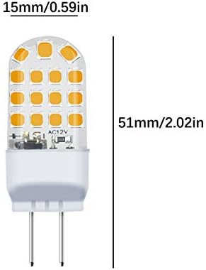 Lxcom Осветление G6.35 GY6.35 Led Крушки 4 W (еквивалент на 40 Вата), AC/DC 12 НА Флуоресцентна светлина Бяла 6000 До
