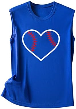 lcepcy Дамски Ежедневни Бейзболна Фланелка на Бретелях С Хубав Принтом във формата на Сърце, Тренировочная Графична Тениска,
