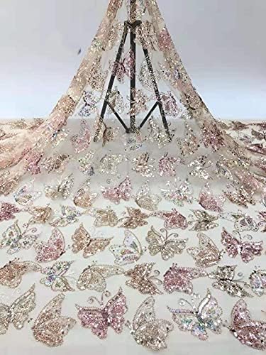 SELCRAFT Красиво Бродирани Мъниста Плат с пеперуди/Дизайн вечерна рокля Плат Африкански Френска дантела окото Дантела