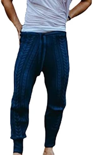 BEUU Трикотажни Мъжки панталони Slim Fit, Пролет 2022 Г., Плътни Вълнени Топли Панталони със Средна плътност 2022 година, Ежедневни Панталони