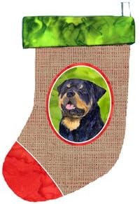 Коледни чорапи за ротвайлер Carolin's Treasures, 11 x 18, Многоцветен