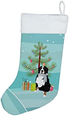 Caroline's Treasures WDK2970CS Бернская Планинско куче #3 Коледни Чорапи, чорапи за окачване на камината, Коледен Сезон, декорация за Партита, Семейни Празнични Украси,