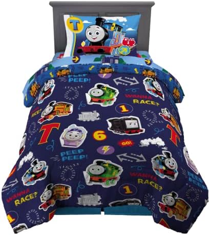 Детско спално бельо Nina Thomas & Friends, комплект от супер Меки одеяла и чаршафи, 4 бр., размер Twin (Официален лицензиран