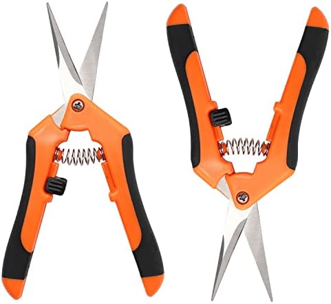 Eri 2 бр. градински ножици, нож от неръждаема стомана, малки ножици за подстригване + Инструмент за кримпване на коаксиален