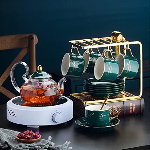 XWOZYDR Британски следобеден чай Чай набор от Скандинавски сварен чай, плодове на Цветя кана Набор от Електрически Керамичен