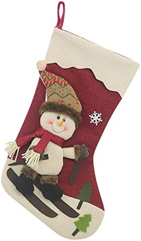 Коледен Отглеждане Големи Коледни Чорапи Украшение на Дядо коледа, Снежен човек Отглеждане с Елени Коледни Украси и Аксесоари