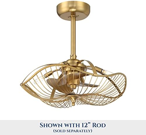 Arranmore Lighting | Состаренная месинг Auri | Модерен вентилатор на тавана с осветление - Тавана лампа с дистанционно