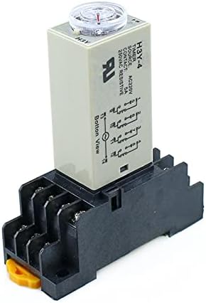 Таймер, реле закъснение на включване SCRUBY H3Y-2 0-3 М DPDT 8 контакти Напрежение: 220 и 110 В 24 В 12 (Размер: DC12V)