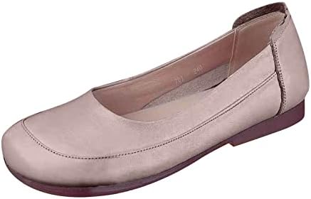 Дамски обувки на равна подметка, Модел обувки за жени, Дамски обувки, Модерни обувки в стил Ретро, Однотонная Работна