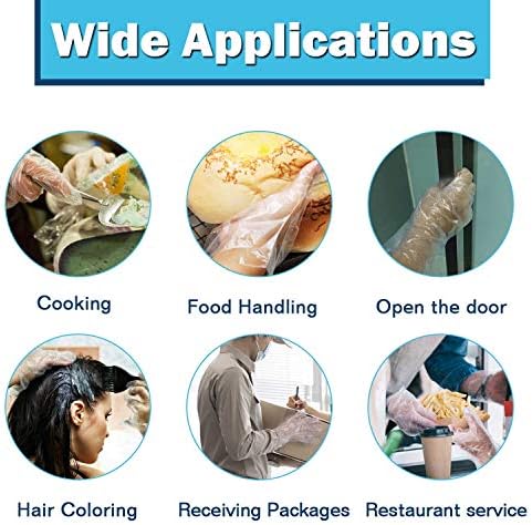 Сервирайте на чисти пластмасови за еднократна употреба-ръкавици, ръкавици за раздаване на храна, почистване, приготвяне