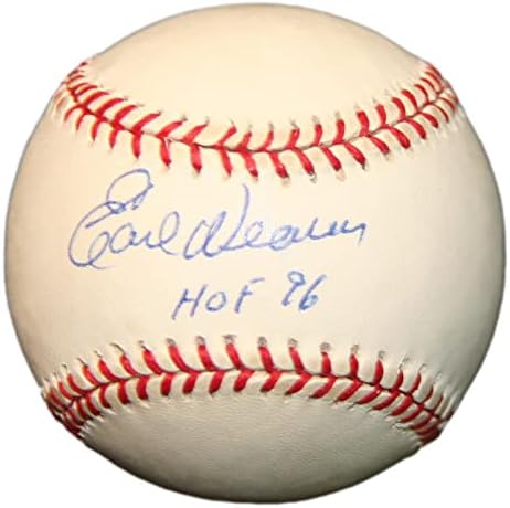 Earl Уивър Подписа Бейзболен топката OAL с Автограф w /HOF Orioles PSA/DNA AL87555 - Бейзболни топки с автографи