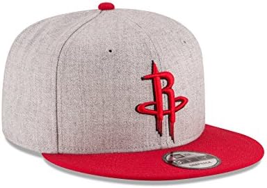 Мъжка бейзболна шапка на NBA Houston Rockets 9Fifty 2Tone Хедър възстановяване на предишното положение, Един размер, Вересково-Сив