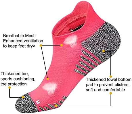 Спортни чорапи за джогинг Peacepigeon на Щиколотках за мъже и Жени със защита от Мехури и ниско деколте за разходки - 6 Двойки