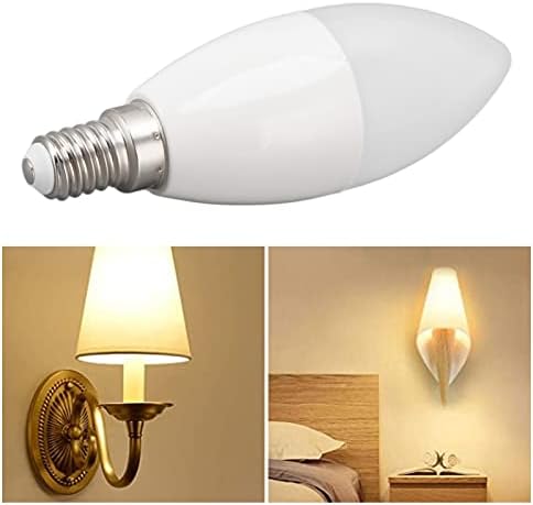 Защита на очите Led Лампа за Управление на Осветлението 5000 До C37 E14 5 W Управлява Свещ Лампа Дневна Светлина Форма на Горния Бяло Осветление за Декорация на Дома