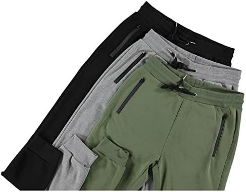 Мъжки Спортни Панталони за джогинг PURE ШАМПИОН, 3 опаковки Руно, Активни Спортни Панталони за Джогинг, с Джоб с цип