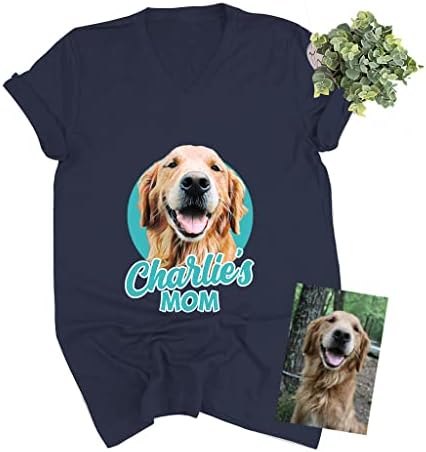 Тениска за кучета Pawarts Custom Dog Mom за Жени, Подаръци за Жени-Любители на Животните
