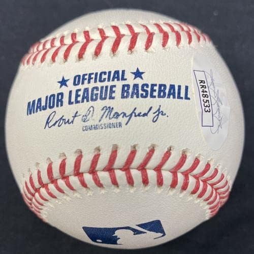Чиппер Джоунс 1990#1 Снимки Бейзболни топки с автограф на JSA - Бейзболни топки с автографи