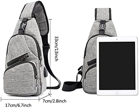Чанта-прашка За Мъже И Жени, с Раница на рамо, Отличителни Чанти, Раница През Рамо С USB-кабел, Чанта-Месинджър за Лаптоп
