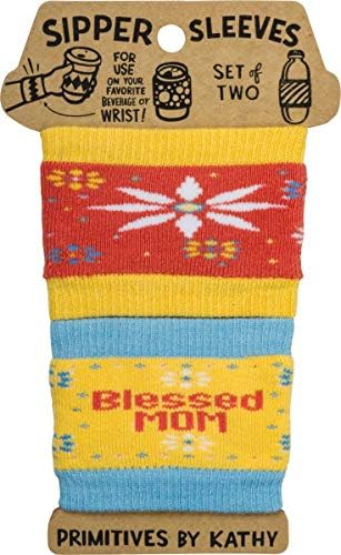 За многократна употреба Плетени ръкави-утеплители Primitives by Туроф - To-Go Coffee Cup Благословената майка, 2 опаковки