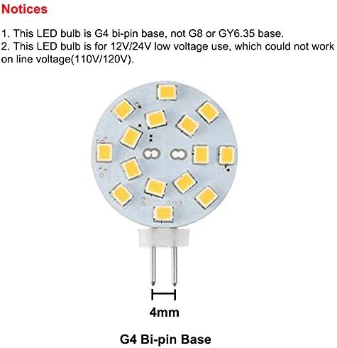 Makergroup 12V G4 Led Лампа 3W Двухконтактная Led лампа с Кръгла Пластинчатым Диск с Капацитет 20-30 Вата, Еквивалентна Дневна Светлина Бяло 6000 К за Осветяване на шайби в Трейлер?