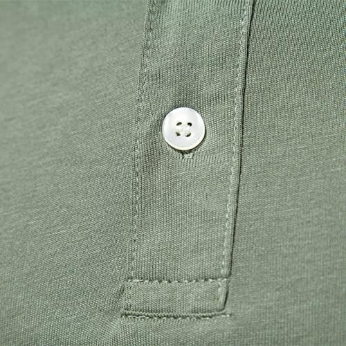 Мъжки ризи за голф Класически Намаляване С Къс ръкав, Тениски Henley, Поло с яка-лацканом и Бутони, Спортни Бизнес Ежедневни