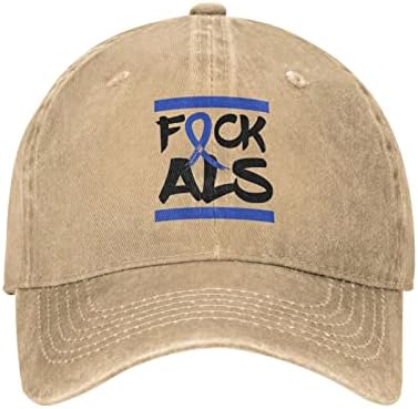 GHBC мамка му ALS бейзболна шапка За възрастни, Дамски Шапки за шофьори на камиони, Регулируем Мъжки Ковбойская Шапка