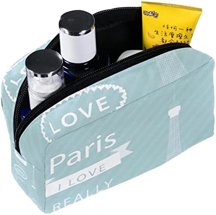 TBOUOBT козметични чанти за Жени, Косметичка За Пътуване, Органайзер За Тоалетни Принадлежности, Айфеловата Кула в Париж