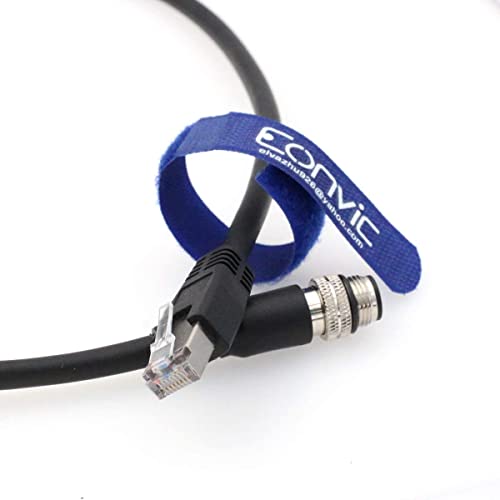4-пинов кабел Eonvic M12 D-Code RJ-45 Gigabit Cognex Industrial Camera High Flex Кабел (5 М, нов 4-пинов кабел)