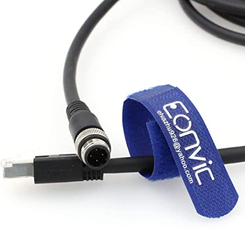 4-пинов кабел Eonvic M12 D-Code RJ-45 Gigabit Cognex Industrial Camera High Flex Кабел (5 Метра, 4-пинов кабел M12)