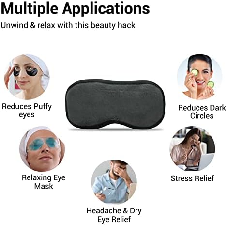 SandPuppy EyeFresh - Релаксиращ Гел маска за очи (опаковка от 2 броя) | идеален за отекших очите и тъмните кръгове | Може да се използва Като маска за сън, Без гел | Универсална к