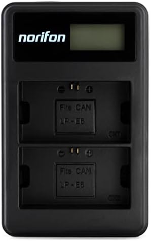 LP-E6 Двухканальное LCD USB Зарядно устройство за Canon EOS 5D Mark II, EOS 5D Mark III, EOS 5D Mark2, EOS 5DS, EOS 5DS
