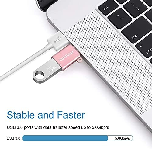 MOSISO USB C-USB адаптер 2 бр., съвместим с MacBook Air 13,6-инчов калъф 2022 година на издаване A2681 M2, калъф за носене,