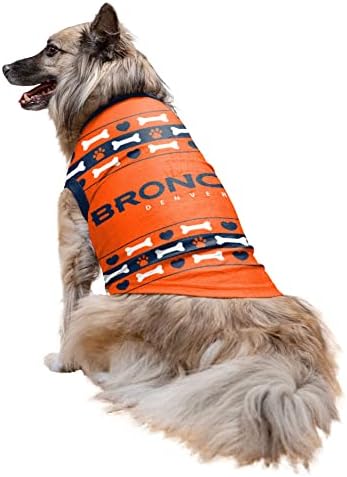 Лек Пуловер за домашни кучета NFL Denver Broncos Размер Пуловери Малък