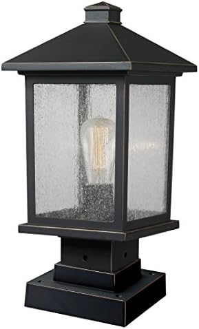 Z-Lite 531PHMS-SQPM-Открит лампа за определяне на пиедестал 1 КЪЛБО, Друга
