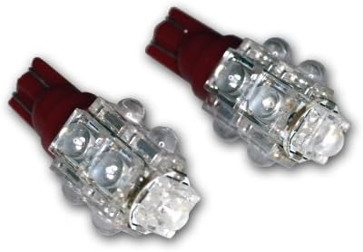 Tuningpros Led лампи на танкетке LEDX2-T10-R9 T10, 9 Червени лампи, комплект от 4 теми