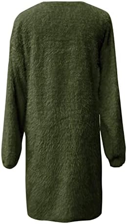 iQKA една модерна Женствена Рокля-Пуловер с кръгло деколте и Ръкав, Обикновена Възли Рокля-Пуловер, Рокля-пуловер с Колан
